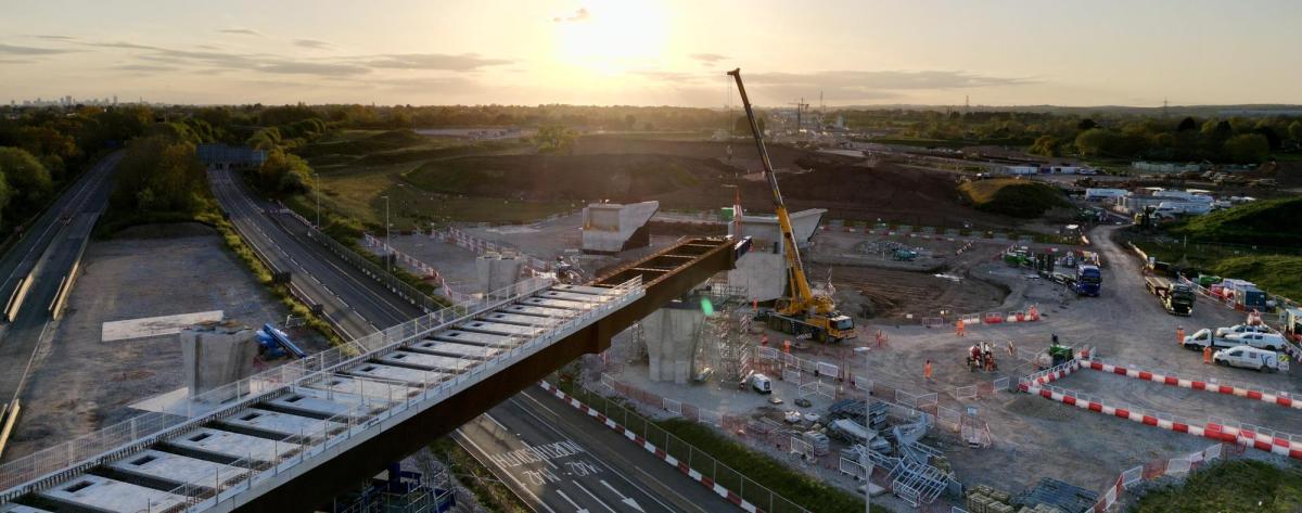 Victor Buyck Steel Construction HS2 M42 M6 Motorway Link Viaduct Launch