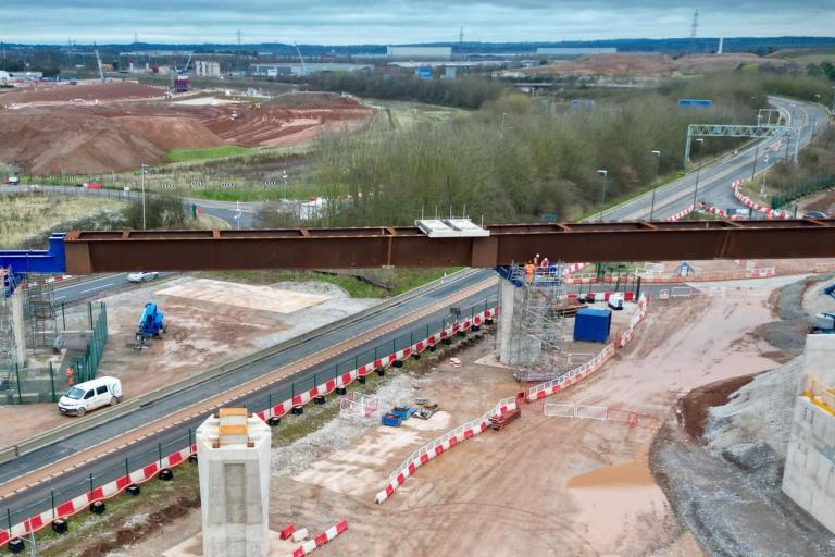 Victor Buyck Steel Construction BBV HS2 M42 M6 Motorway Link Viaduct Launch