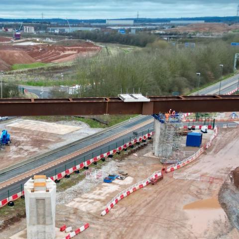 Victor Buyck Steel Construction BBV HS2 M42 M6 Motorway Link Viaduct Launch