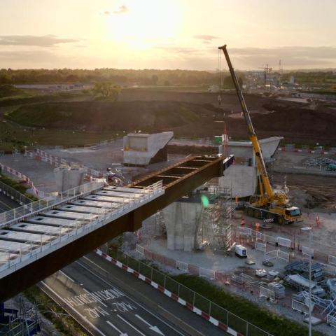 Victor Buyck Steel Construction HS2 M42 M6 Motorway Link Viaduct Launch